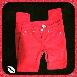 True Religion Red High Rise Jeans Size 26